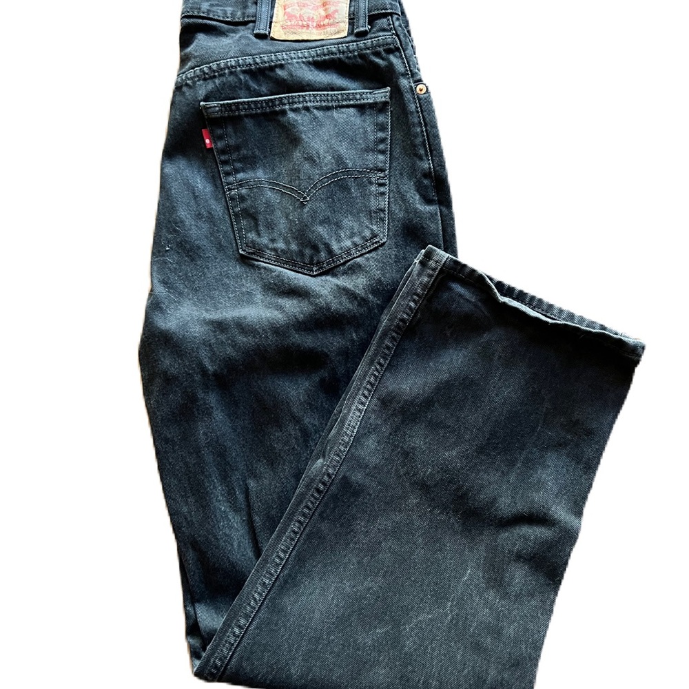 Men’s 550 Relaxed Fit Black Denim Jeans 38x34 - Picture 3 of 12